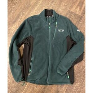 Mountain Hardwear Fleece Jacket Full Zip Green Black Men Size M